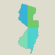 Northwest New Jersey garage door opener offices map.